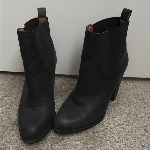 Lucky Brand Black Ankle Booties with High Heel - Picture 1 of 8
